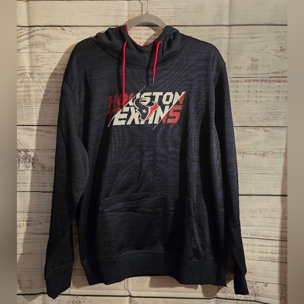 NWT Houston Texans NFL Navy Blue And Red Unisex Hoodie Size XL‎